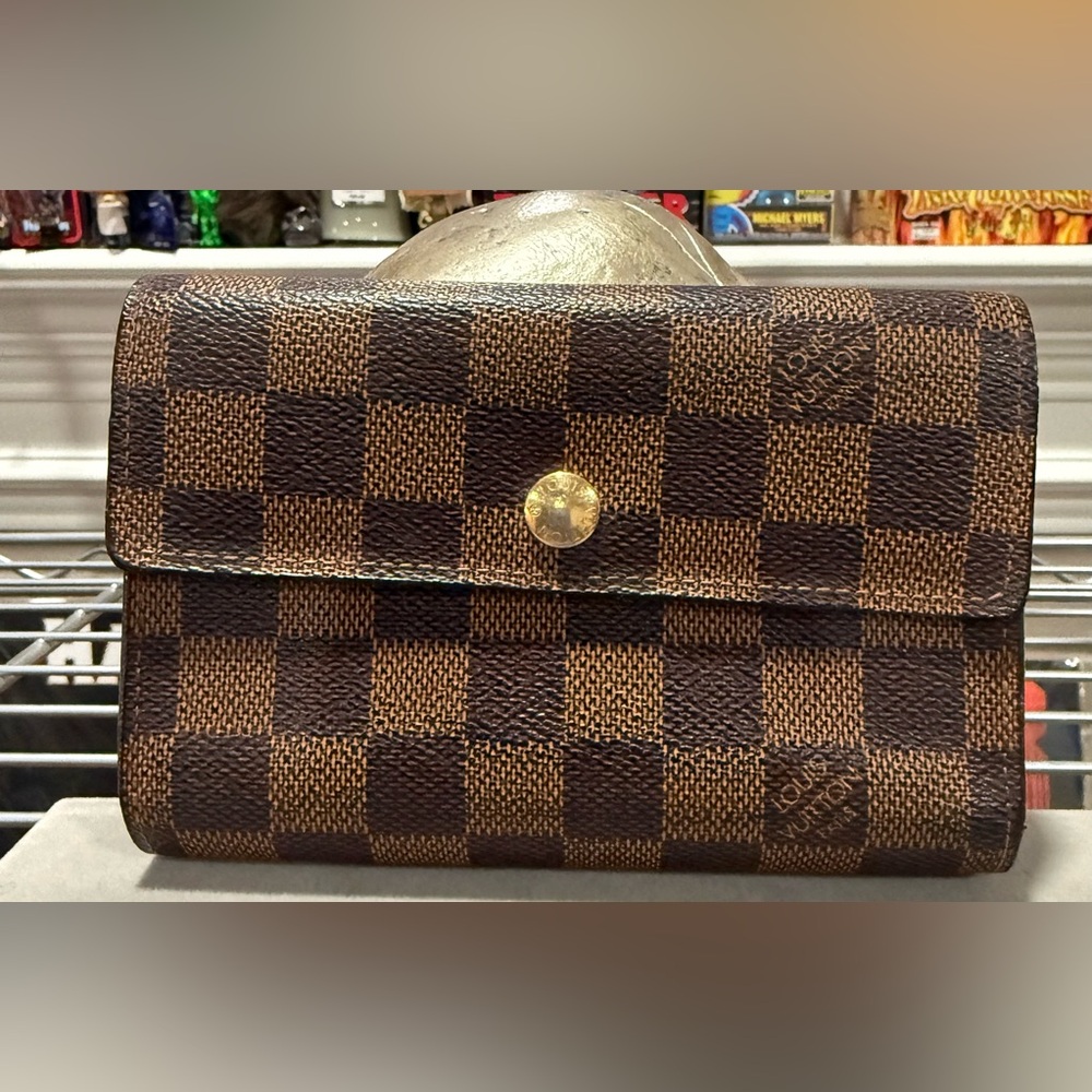Authentic Louis Vuitton Ebene Portefeuille Alexandra Excellent Condition